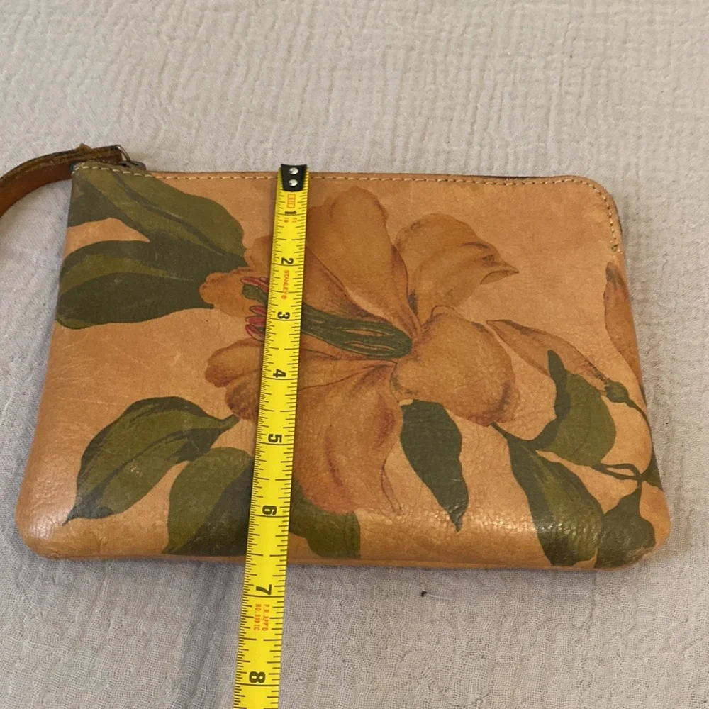 Patricia Nash Leather Floral Leather Wristlet